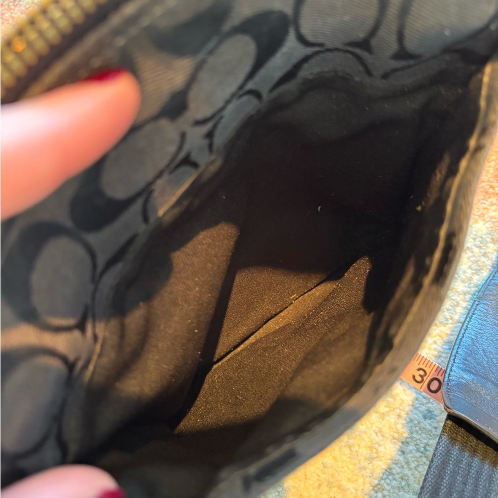 COACH 2010’s C print jacquard Black Crossbody Bag, adjustable strap - Picture 12 of 13